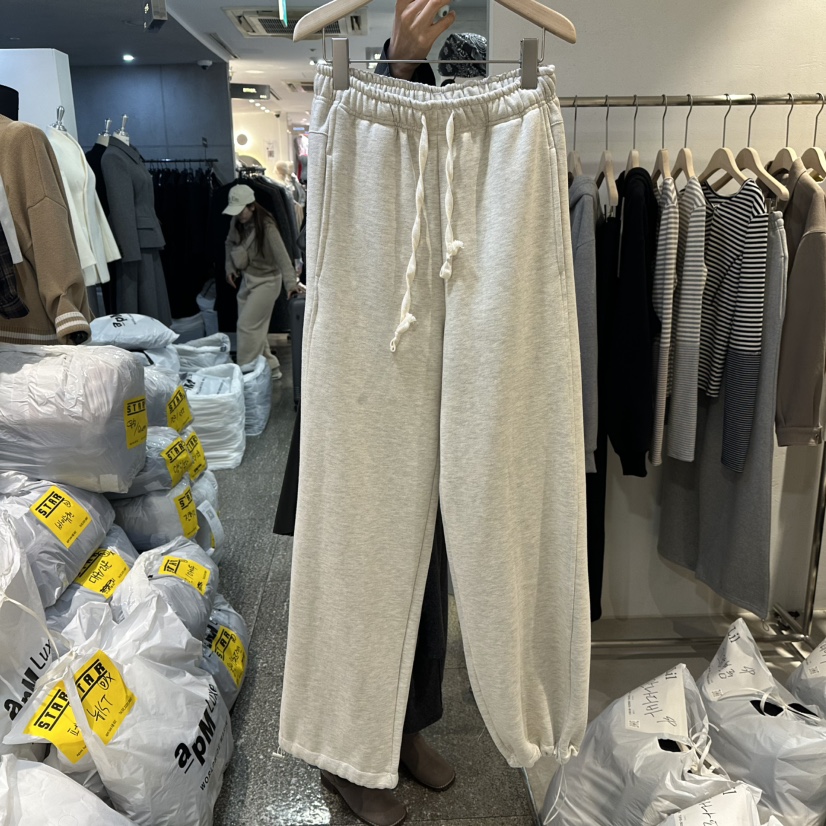 LIL韓國代購㊣女裝新款推薦熱賣時尚職業25秋冬休閑休閑褲加絨LIL休閑褲圖色1