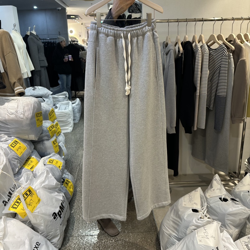 LIL韓國代購㊣女裝新款推薦熱賣時尚職業25秋冬休閑休閑褲加絨LIL休閑褲圖色2