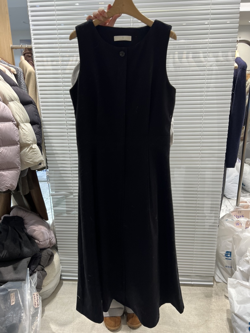 FF韓國直郵㊣女士新品人氣休閑25秋冬時尚真品連衣裙羊毛紐扣FF/SUNDAY連衣裙圖色1