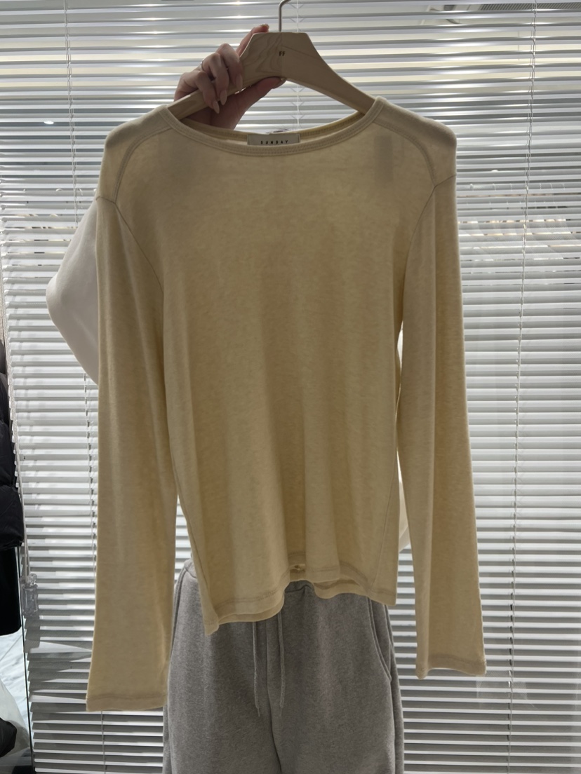 FF東大門㊣實拍女裝新款真品25秋冬時尚休閑職業人氣長袖T恤FF/SUNDAY長袖T恤圖色4