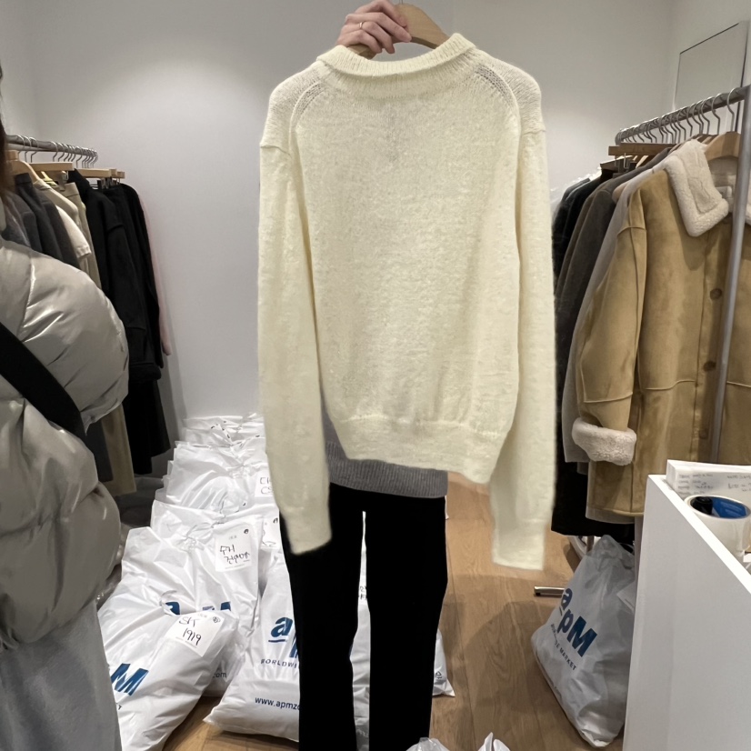 OUR-A韓國直郵㊣女士新品時尚職業25秋冬熱賣推薦毛衣羊駝OUR/NOVAE毛衣