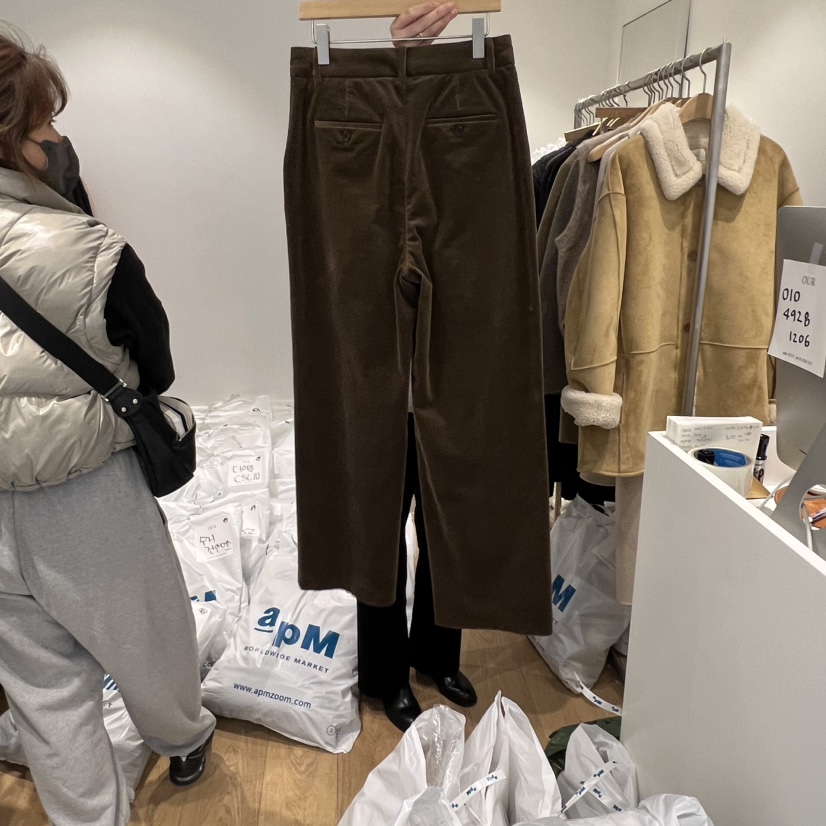 OUR-A韓國直郵㊣女裝新品真品休閑推薦熱賣人氣休閑褲燈心絨OUR-A休閑褲