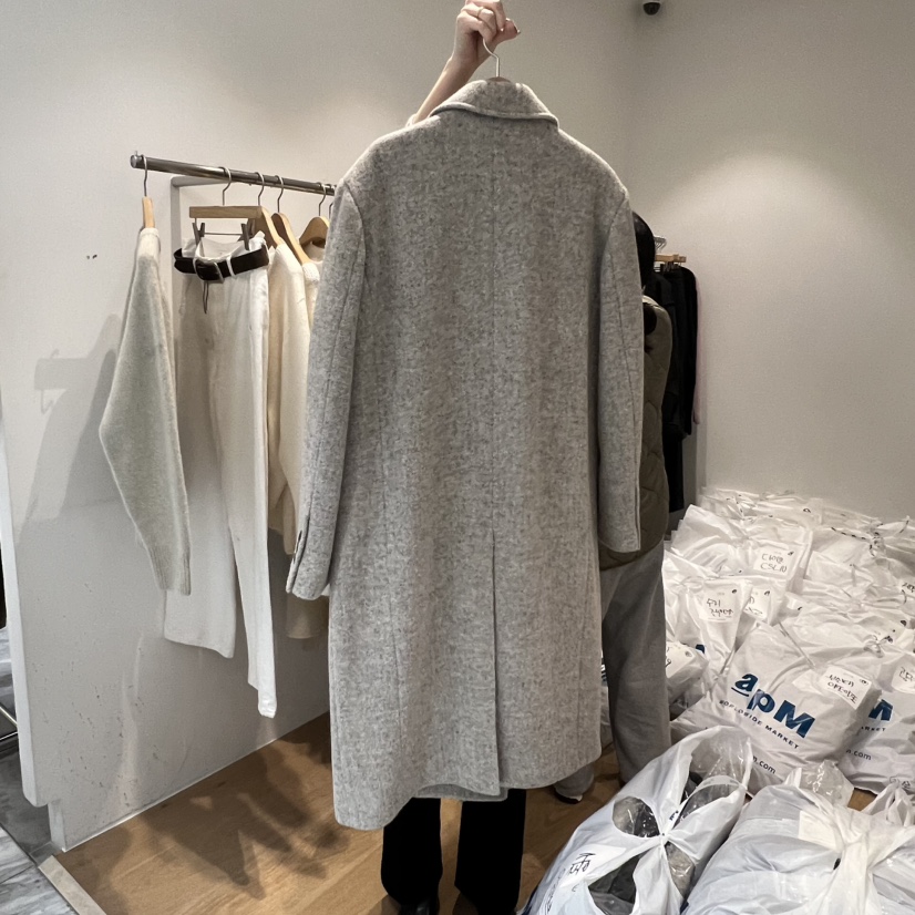 OUR-A東大門㊣實拍女士新款25秋冬時尚推薦人氣中長款大衣OUR-A中長款大衣