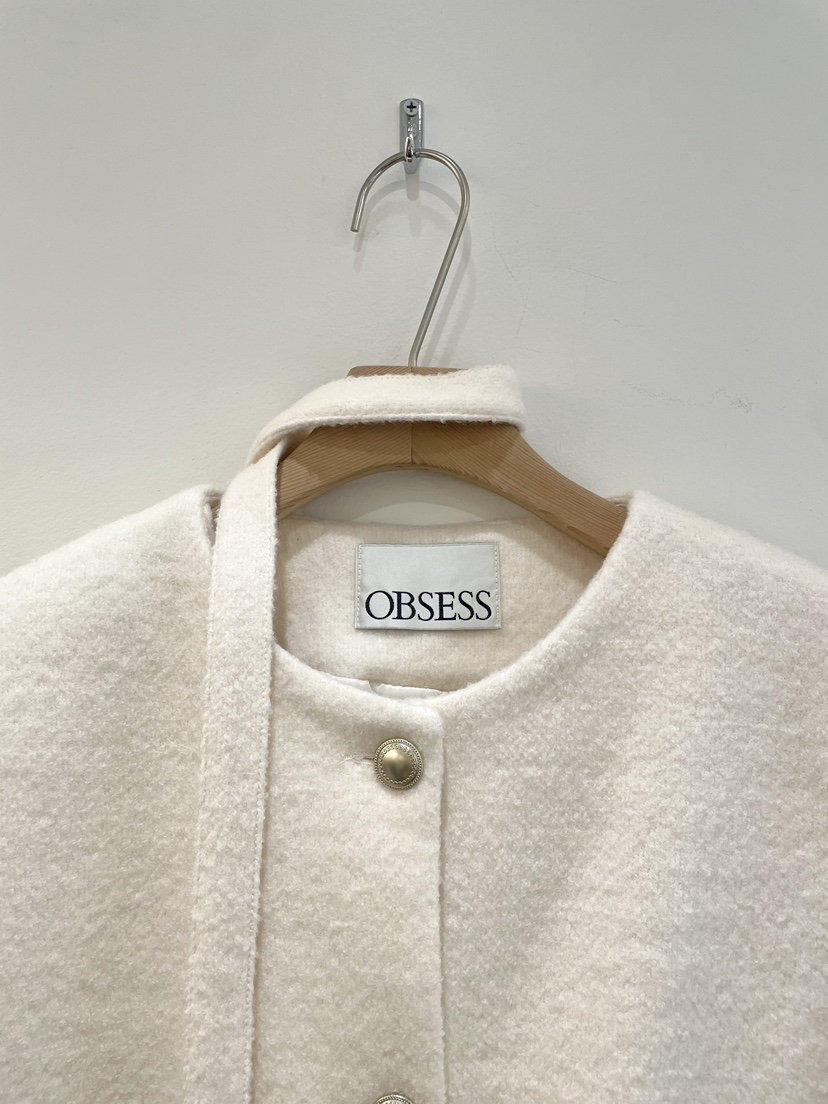 OBSESS韓國代購㊣女士新款熱賣真品時尚25秋冬夾克含脖帶羊毛OBSESS/EARLY BIRD夾克