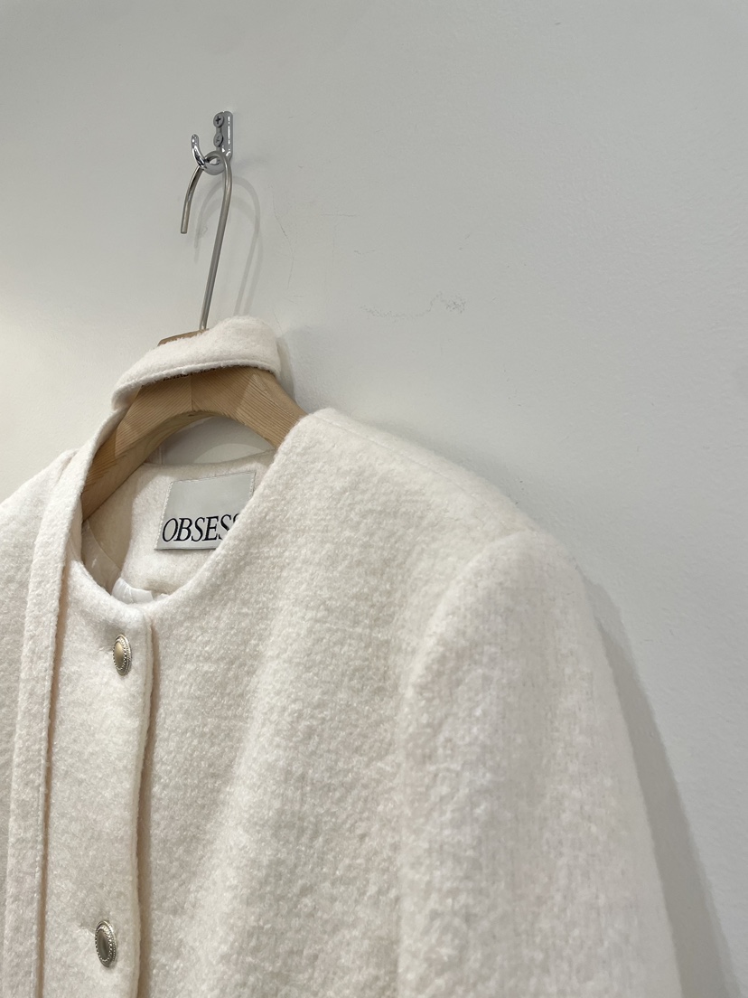 OBSESS韓國代購㊣女士新款熱賣真品時尚25秋冬夾克含脖帶羊毛OBSESS/EARLY BIRD夾克