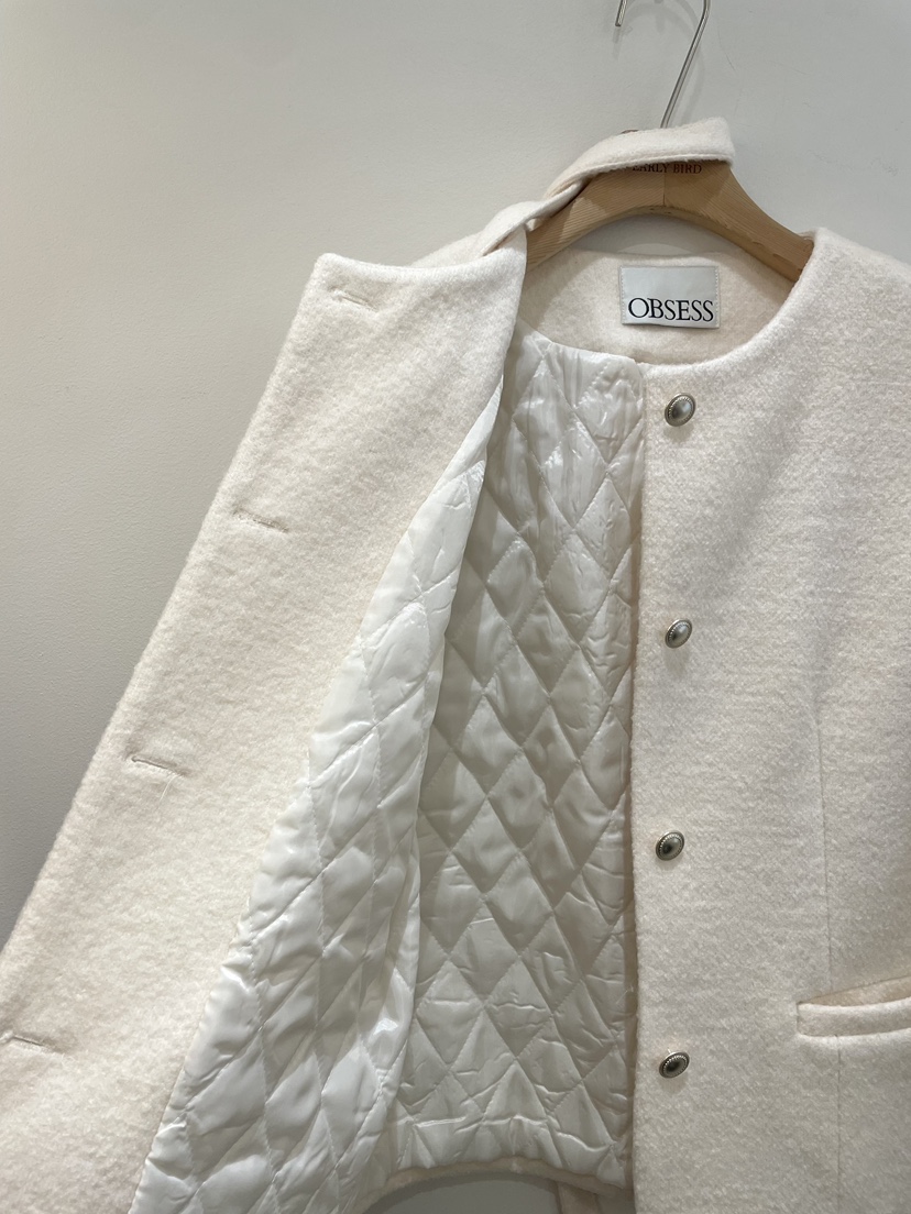 OBSESS韓國代購㊣女士新款熱賣真品時尚25秋冬夾克含脖帶羊毛OBSESS/EARLY BIRD夾克