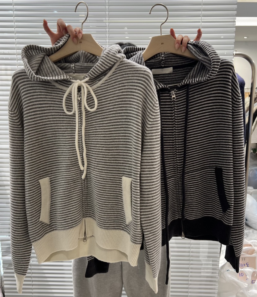 FF韓國代購㊣女裝新品熱賣真品25秋冬人氣針織衫單排扣拉鏈FF/SUNDAY針織衫