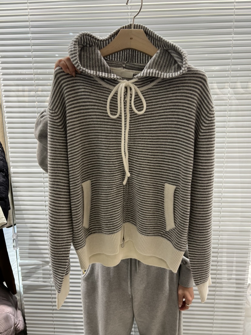 FF韓國代購㊣女裝新品熱賣真品25秋冬人氣針織衫單排扣拉鏈FF/SUNDAY針織衫圖色1