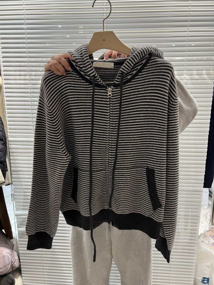 FF韓國代購㊣女裝新品熱賣真品25秋冬人氣針織衫單排扣拉鏈FF/SUNDAY針織衫圖色2