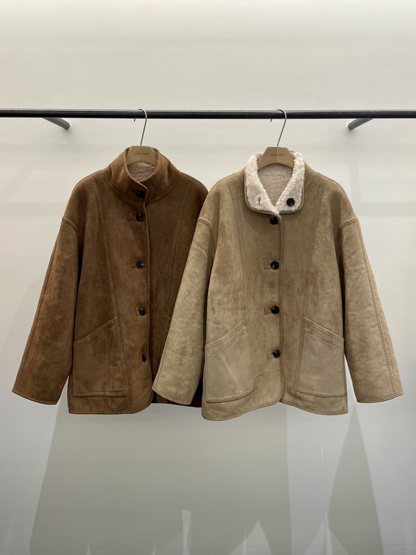 OBSESS韓國直郵㊣女士新款休閑推薦熱賣短款大衣里外穿羊毛OBSESS/EARLY BIRD短款大衣