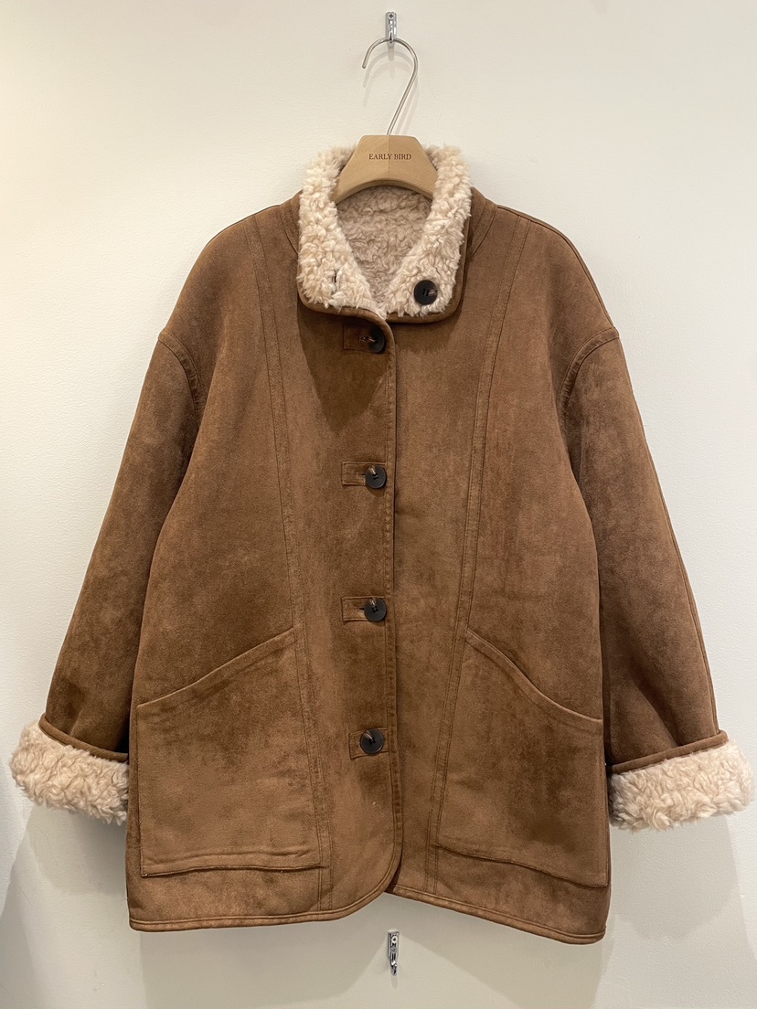 OBSESS韓國直郵㊣女士新款休閑推薦熱賣短款大衣里外穿羊毛OBSESS/EARLY BIRD短款大衣圖色1