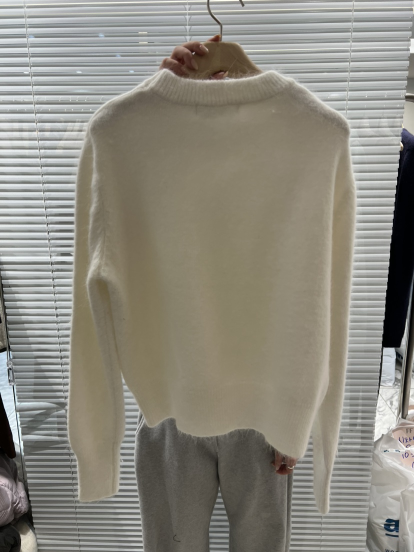 FF東大門㊣直郵女士新品職業推薦25秋冬人氣針織衫安哥拉羊毛FF/SUNDAY針織衫