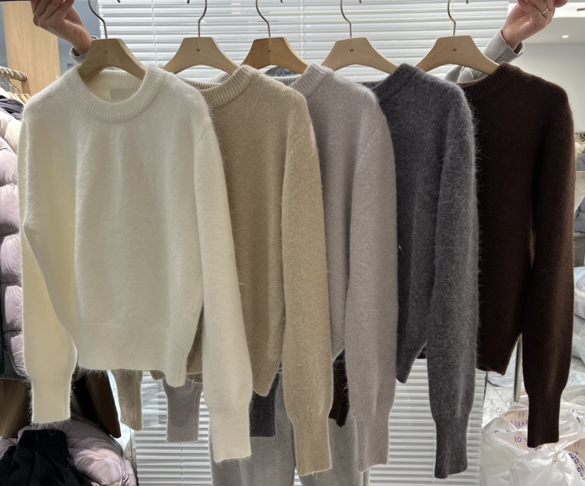 FF東大門㊣直郵女士新品職業推薦25秋冬人氣針織衫安哥拉羊毛FF/SUNDAY針織衫