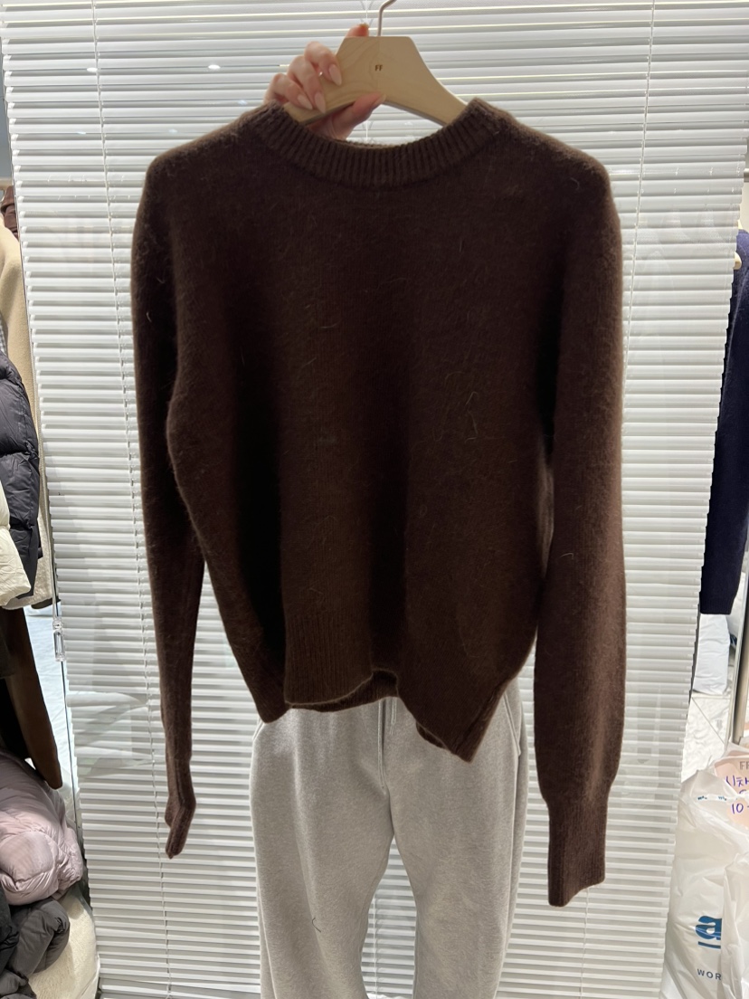 FF東大門㊣直郵女士新品職業推薦25秋冬人氣針織衫安哥拉羊毛FF/SUNDAY針織衫圖色1