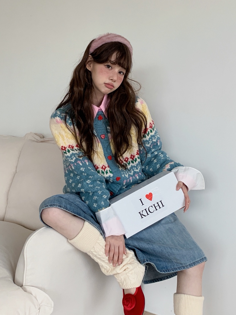 JKICHI東大門㊣代購女裝新款25秋冬熱賣休閑針織衫不含內搭JKICHI針織衫