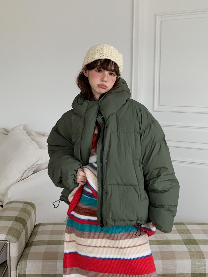 JKICHI韓國直郵㊣女裝新品真品時尚25秋冬人氣短款羽絨服填充JKICHI短款羽絨服