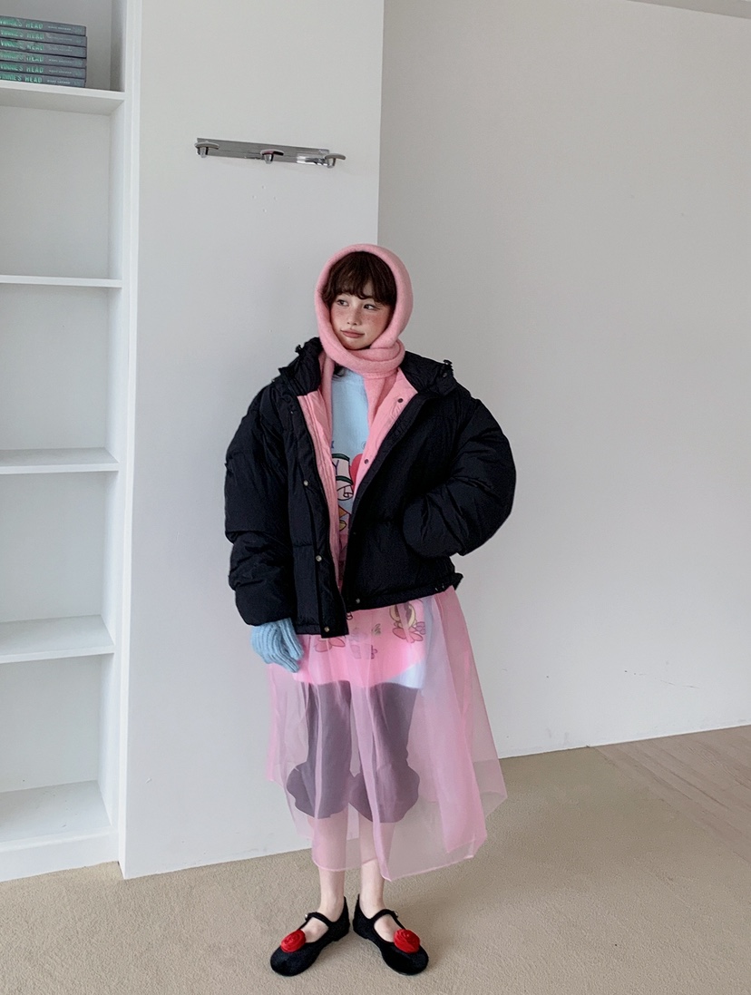 JKICHI韓國直郵㊣女裝新品真品時尚25秋冬人氣短款羽絨服填充JKICHI短款羽絨服