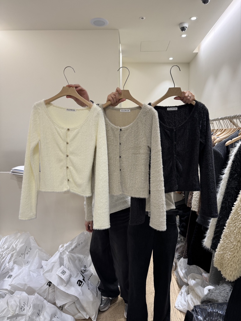 FLOWER-L東大門㊣實拍女士新款真品職業休閑時尚針織衫開衫FLOWER-L針織衫