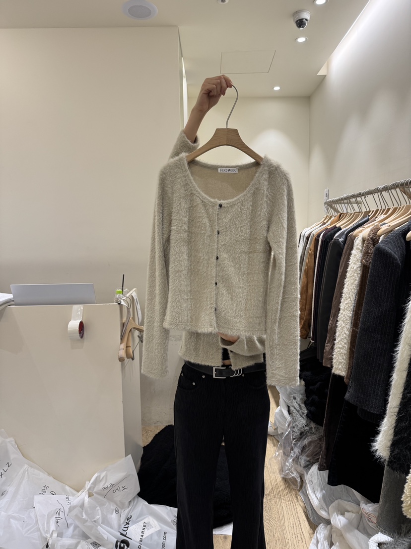 FLOWER-L東大門㊣實拍女士新款真品職業休閑時尚針織衫開衫FLOWER-L針織衫圖色1