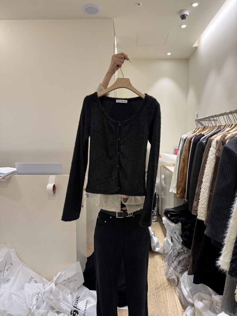 FLOWER-L東大門㊣實拍女士新款真品職業休閑時尚針織衫開衫FLOWER-L針織衫圖色2