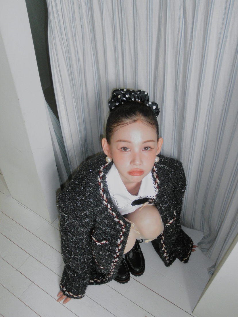 JKICHI東大門㊣直郵女士新品休閑職業時尚推薦夾克粗花呢混紡JKICHI夾克