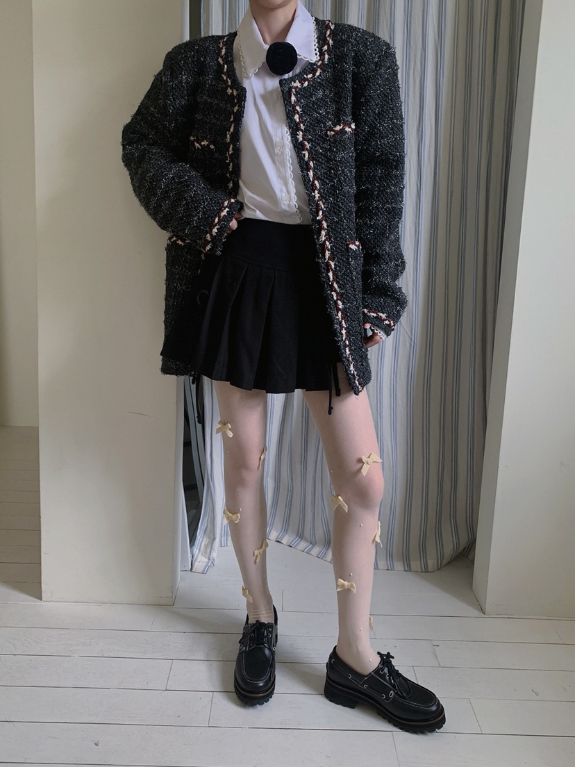 JKICHI東大門㊣代購女士新品休閑人氣職業推薦25秋冬短裙褶皺JKICHI短裙