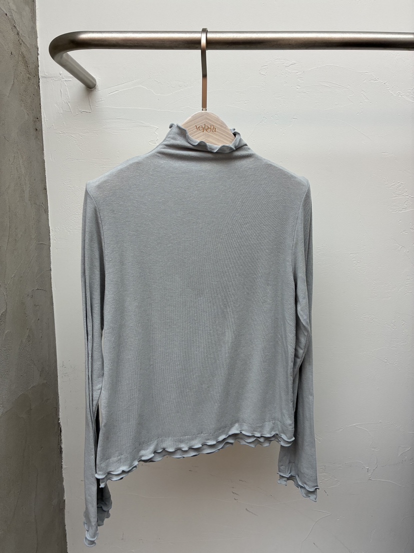 Verbena東大門㊣代購女士新款25秋冬推薦休閑熱賣長袖T恤褶皺Verbena長袖T恤圖色2