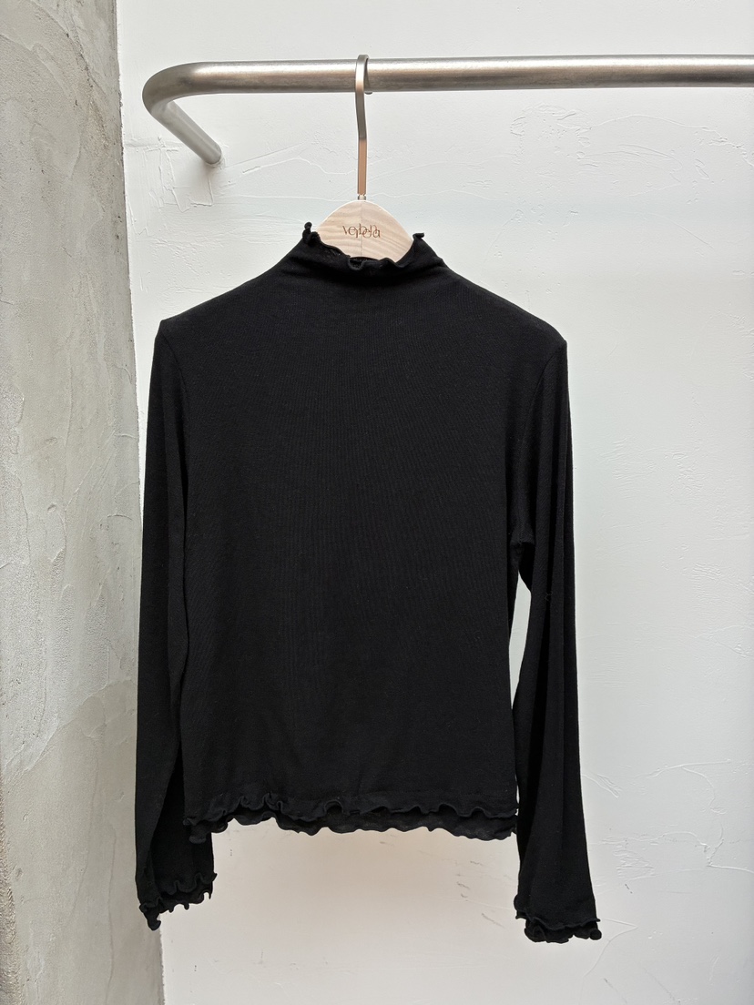 Verbena東大門㊣代購女士新款25秋冬推薦休閑熱賣長袖T恤褶皺Verbena長袖T恤圖色5