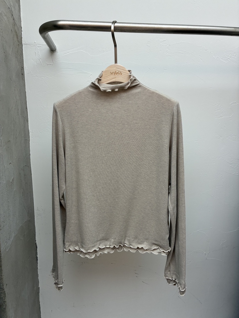 Verbena東大門㊣代購女士新款25秋冬推薦休閑熱賣長袖T恤褶皺Verbena長袖T恤圖色7