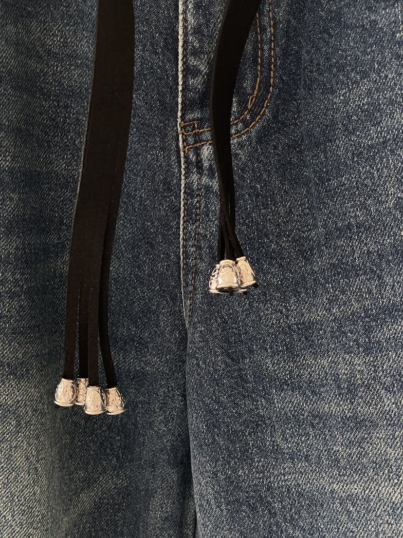 JOURNEY韓國代購㊣女裝新品職業25秋冬真品牛仔褲含腰帶寬松JOURNEY牛仔褲