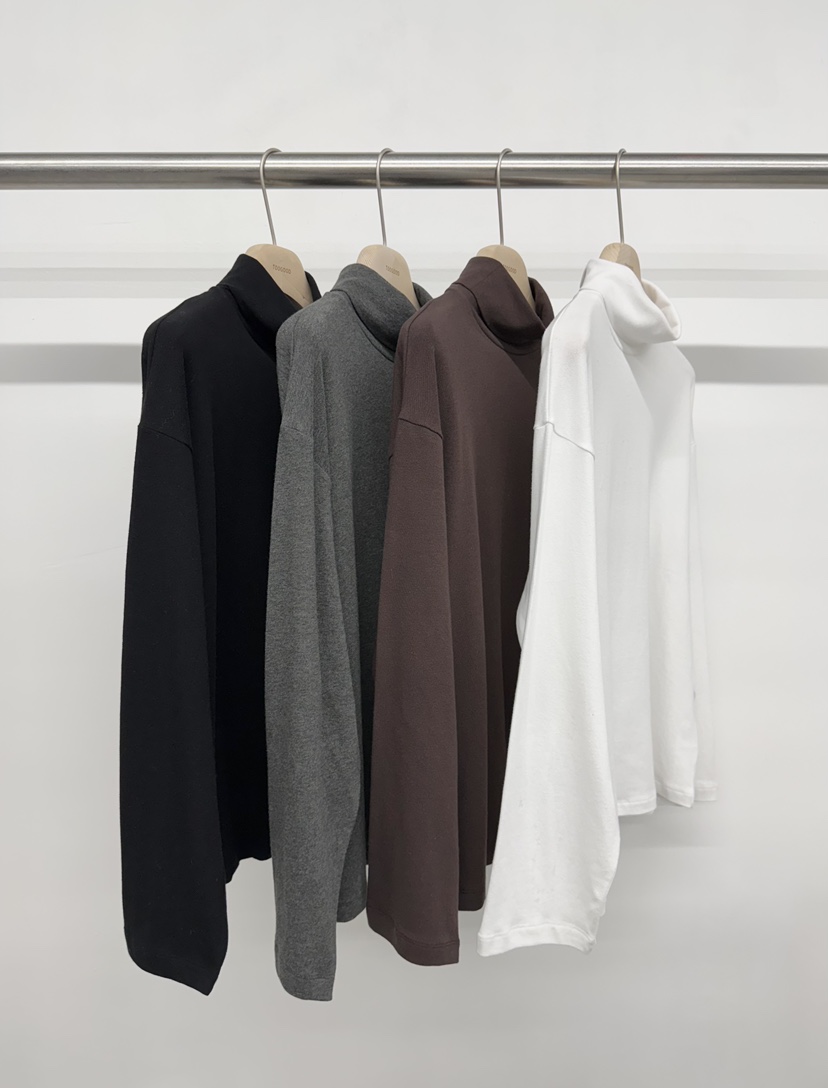 TOOGOOD韓國直郵㊣女裝新品職業休閑熱賣25秋冬長袖T恤高領雙層TOOGOOD長袖T恤