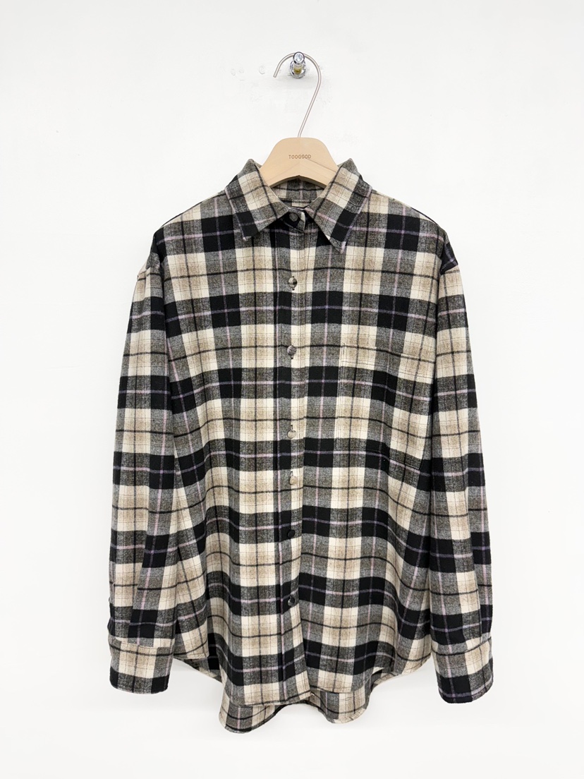 TOOGOOD韓國代購㊣女裝新款熱賣人氣25秋冬職業襯衫蕾絲衫格子TOOGOOD襯衫/蕾絲衫圖色1