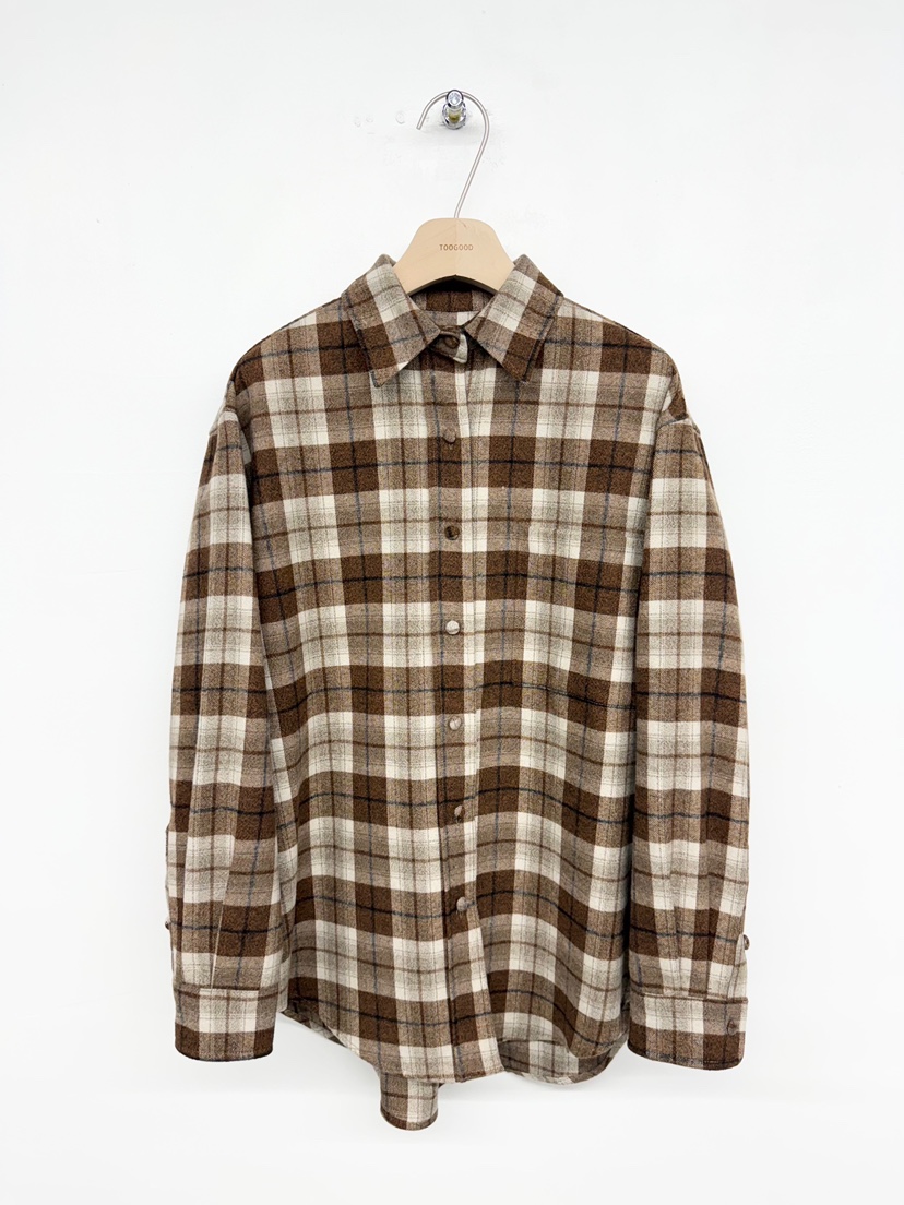 TOOGOOD韓國代購㊣女裝新款熱賣人氣25秋冬職業襯衫蕾絲衫格子TOOGOOD襯衫/蕾絲衫圖色2