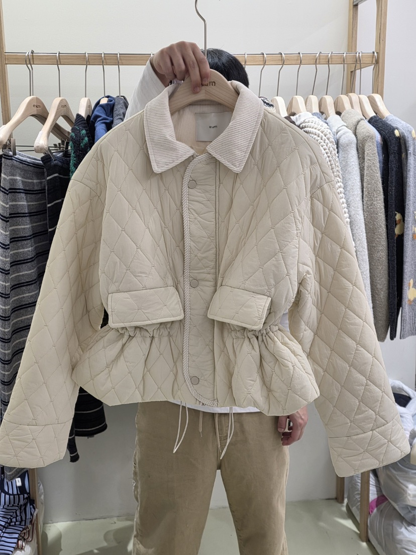 EUM東大門㊣直郵女裝新品時尚真品人氣熱賣25秋冬休閑短款棉服EUM短款棉服圖色1