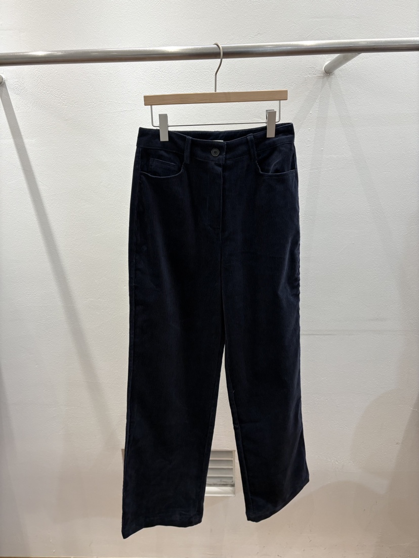 FL LANEL東大門㊣直郵女裝新款真品人氣時尚職業休閑褲燈芯絨FL LANEL休閑褲圖色1深藍色