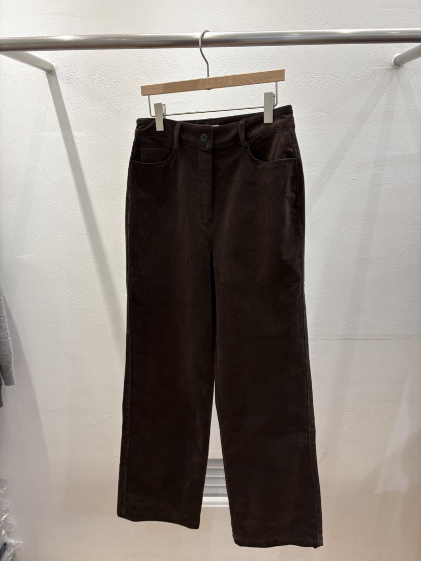 FL LANEL東大門㊣直郵女裝新款真品人氣時尚職業休閑褲燈芯絨FL LANEL休閑褲圖色2棕色