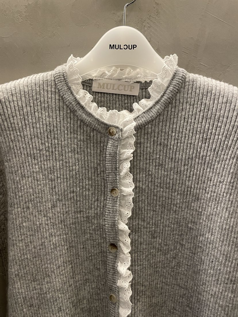 MULCUP韓國直郵㊣女裝新款休閑25秋冬熱賣人氣職業針織衫開衫MULCUP針織衫