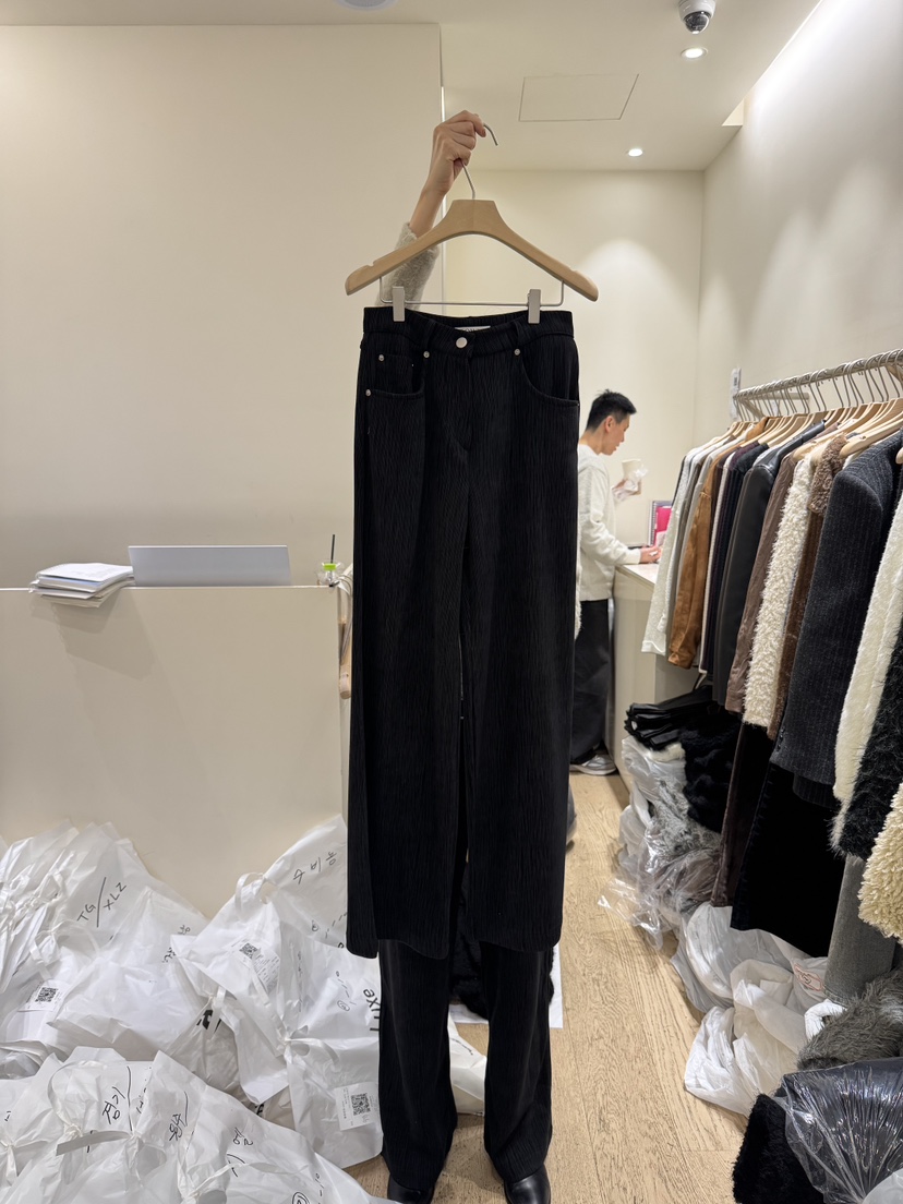 FLOWER-L韓國代購㊣女士新品休閑時尚25秋冬職業真品休閑褲FLOWER-L休閑褲圖色1