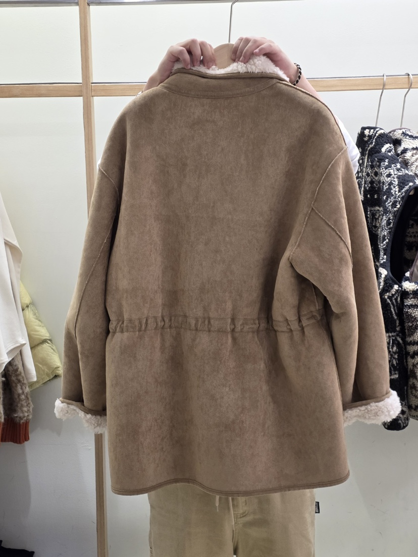 EUM韓國代購㊣女士新品人氣真品25秋冬推薦職業熱賣中長款大衣EUM中長款大衣