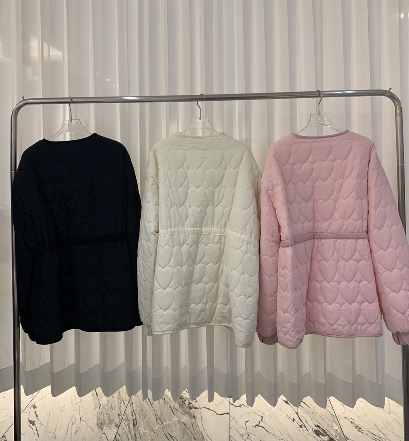 FABRIC韓國直郵㊣女士新款25秋冬休閑短款棉服心形絎縫jp棉FABRIC短款棉服