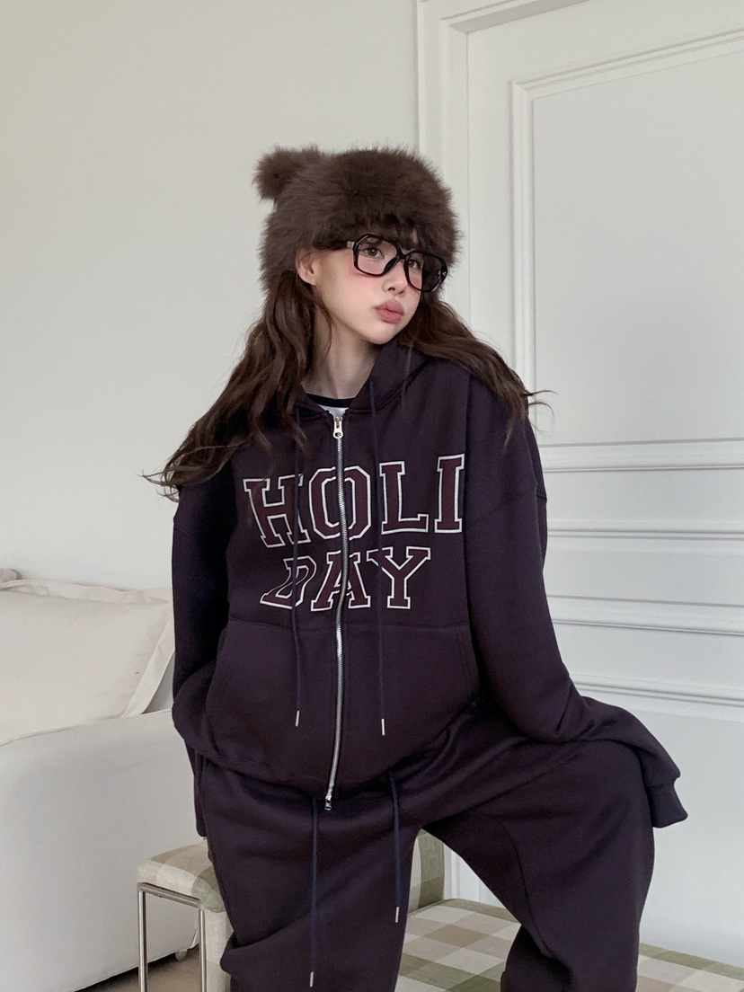 JKICHI韓國代購㊣女士新款推薦夾克連帽衫加絨不含圍巾羊毛JKICHI夾克