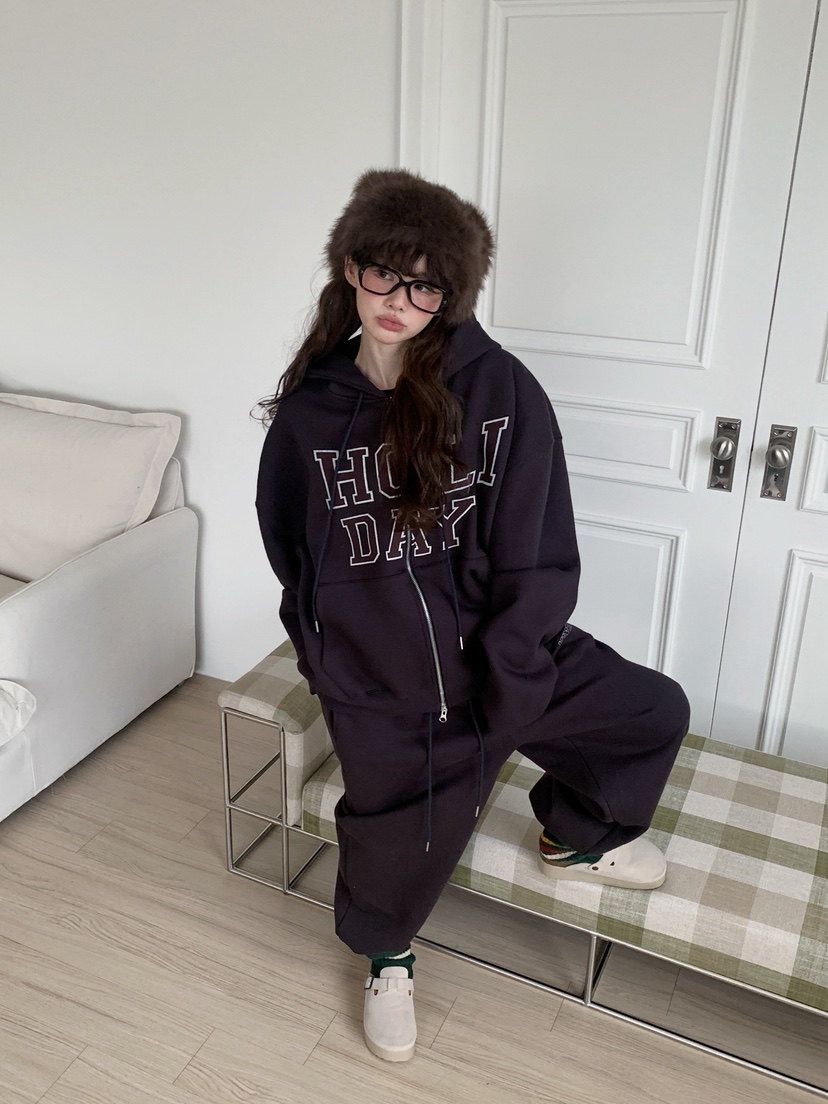 JKICHI韓國代購㊣女士新款推薦夾克連帽衫加絨不含圍巾羊毛JKICHI夾克