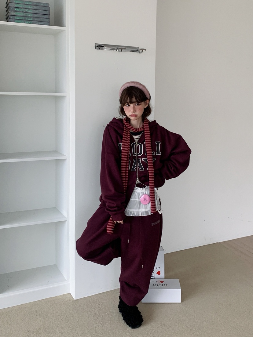 JKICHI韓國代購㊣女士新款推薦夾克連帽衫加絨不含圍巾羊毛JKICHI夾克