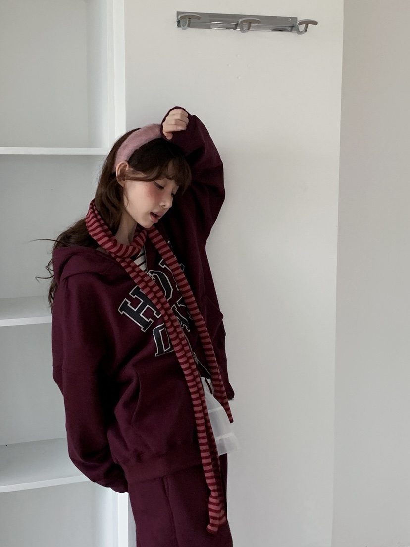 JKICHI韓國代購㊣女士新款推薦夾克連帽衫加絨不含圍巾羊毛JKICHI夾克