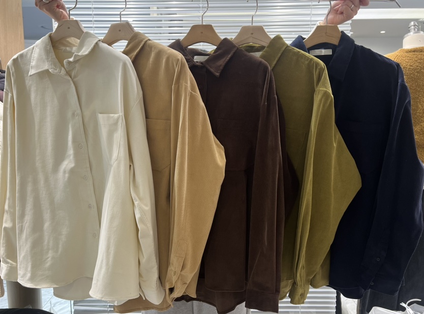 FF韓國代購㊣女士新品休閑職業推薦25秋冬襯衫蕾絲衫燈芯絨FF/SUNDAY襯衫/蕾絲衫