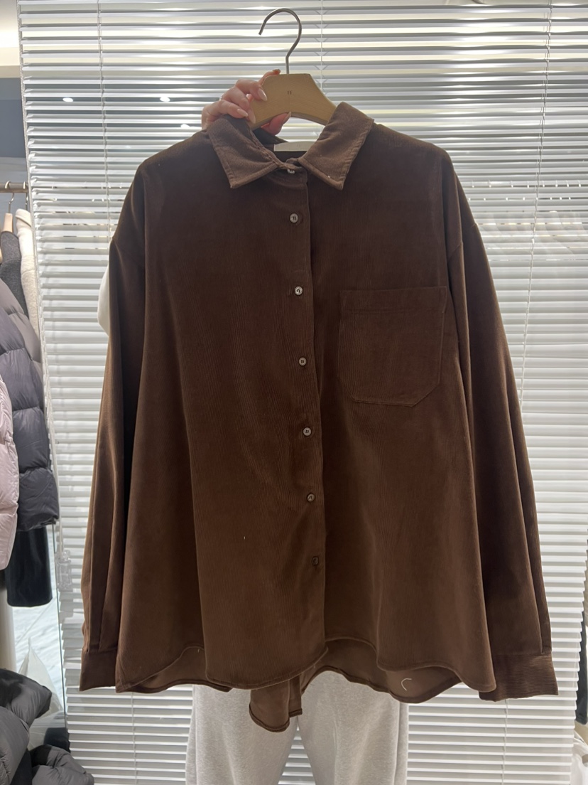 FF韓國代購㊣女士新品休閑職業推薦25秋冬襯衫蕾絲衫燈芯絨FF/SUNDAY襯衫/蕾絲衫圖色2