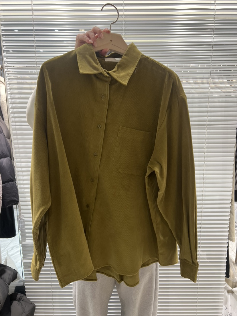 FF韓國代購㊣女士新品休閑職業推薦25秋冬襯衫蕾絲衫燈芯絨FF/SUNDAY襯衫/蕾絲衫圖色3