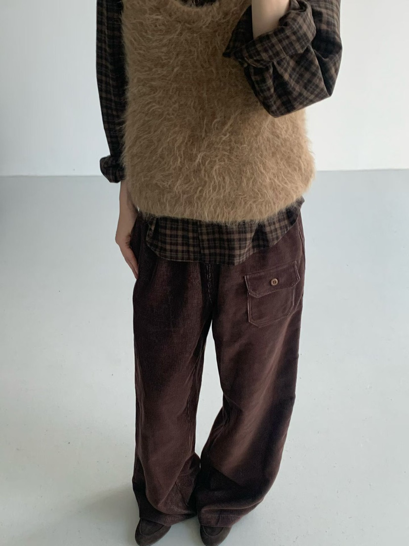 TAF東大門㊣實拍女士新款真品職業休閑人氣25秋冬休閑褲燈芯絨TAF休閑褲