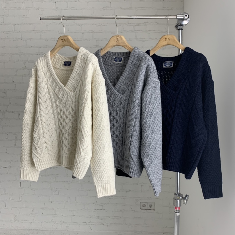 THE ABLE東大門㊣代購女裝新款25秋冬人氣職業真品毛衣手工THE ABLE/TA毛衣