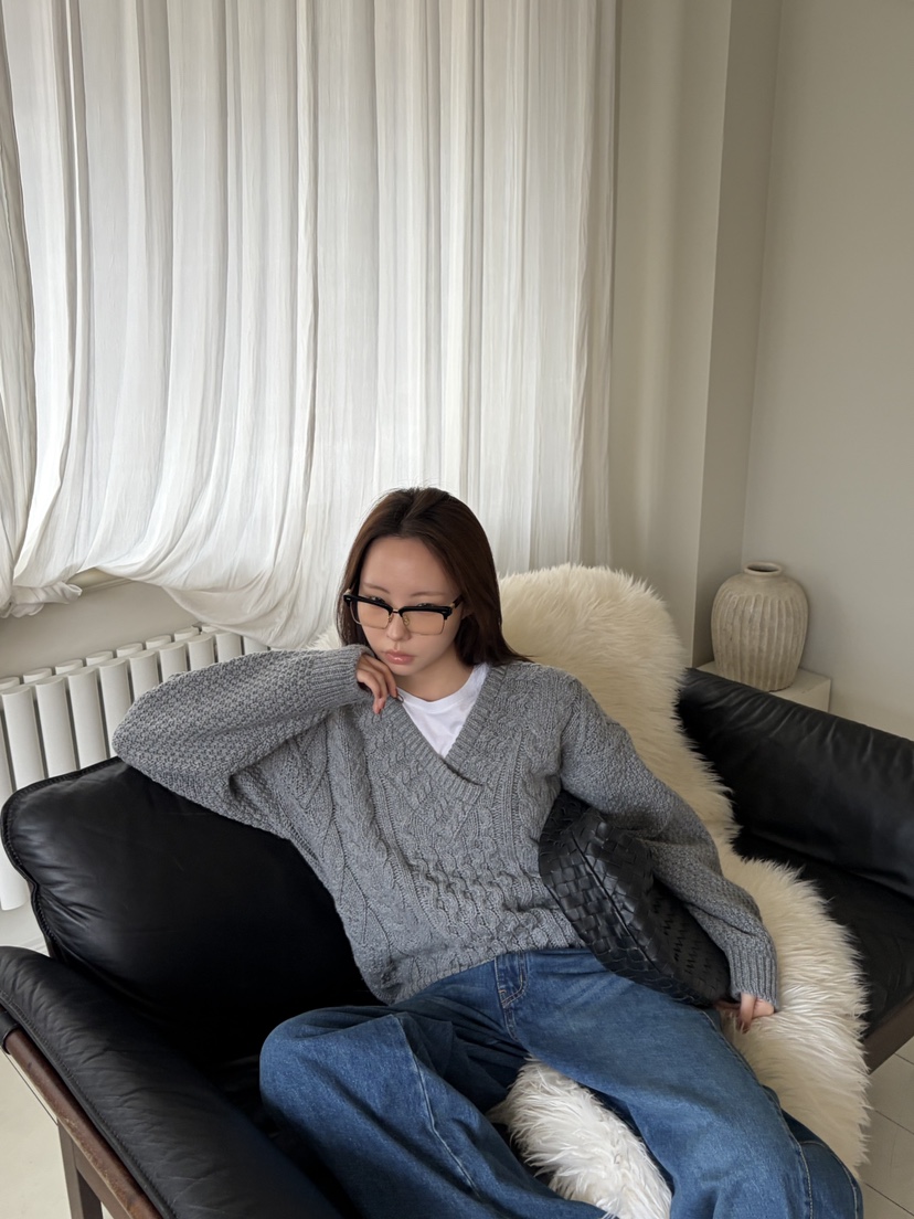 THE ABLE東大門㊣代購女裝新款25秋冬人氣職業真品毛衣手工THE ABLE/TA毛衣